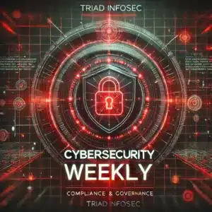 DALL·E 2025 02 24 10.32.37 A futuristic cybersecurity themed digital artwork for a weekly blog. The image features a dark background with glowing red and black tones symbolizin 300x300